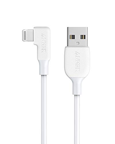 ANKER USB-A a 90 Graus Lightning Cable, MFI certificado, compatível com iPhone SE/11 Pro/X/Xs/Xr/8 Plus/AirPods Pro, iPad 8,