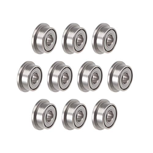 Uxcell F682zz rolamento de esferas flangeado 2x5x2.3mm Moldura de flange de aço cromado escudo 10pcs 10pcs