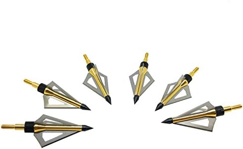 Safari Choice Archery 3 Blades Fixed Broadheads 125g, Pacote 6pc