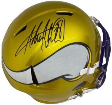 Adrian Peterson assinou autografado Minnesota Vikings Flash Capacete em tamanho grande JSA - Capacetes NFL autografados