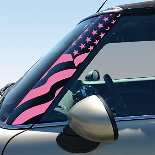 Reflexão artística dos decalques de vinil da bandeira dos EUA para a 2ª geração Mini Cooper R55 R56 R57 - Conjunto de