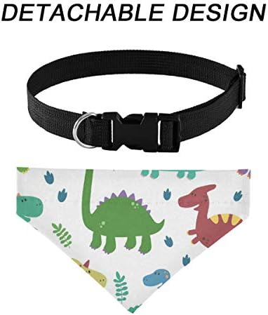 Dinossauros fofos de Alaza deixam destacável cachorro de cachorro de cachorro, bandana de colarinho ajustável