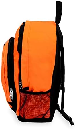 Mochila Everest com bolsos dianteiros e laterais, laranja, tamanho único