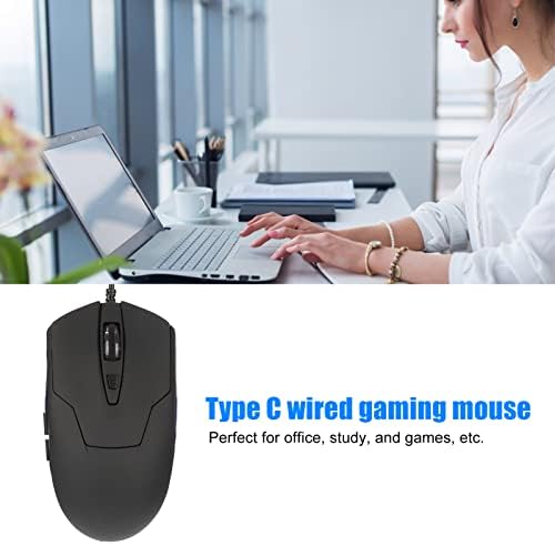 Mouse de mouse de escritório de Hosi mouse com fio com roda não -lip mouse de escritório ctype office