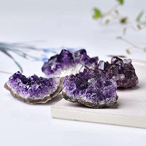 Jkapagzy Purple Crystal Cluster Healing Natural Amethyst Quartz Decoration Crafts Decoration Ornament