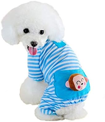 Pijama de cachorro de estimação camisa de algodão macio macacão