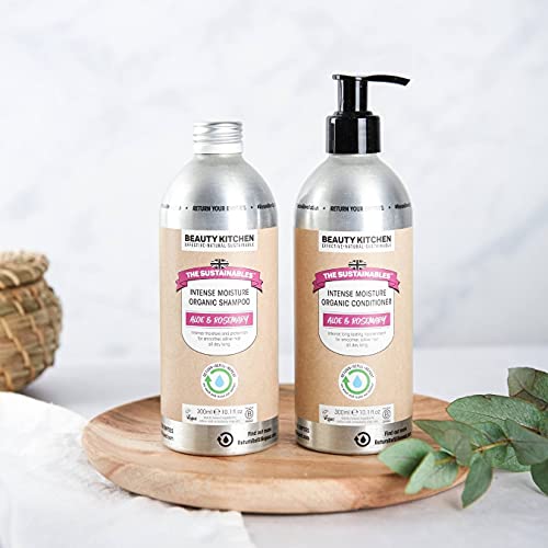 Cozinha de beleza ts um shampoo orgânico intenso de umidade 300ml - umidade intensa e proteção para cabelos mais