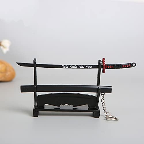 Diyoohomy Sword Mini Katana Keychains Anime Figura Tanjiro For Men Kimetsu No Yaiba Samurai Key Chain Cosplay Pingente