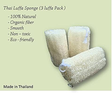 Sponge de esponja de esponja tailandesa natural, esfoliando o chuveiro Luffa Body Scrubbers para cuidados com a pele do spa