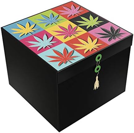 Arte interminável UZ Caixa de presente EZ Warhol Kabiss 10x10x8 Caixa de presente decorativa, vem plana, aparece em segundos, inclui cartão de nota, envelope e papel de lenço - sem cola ou fita