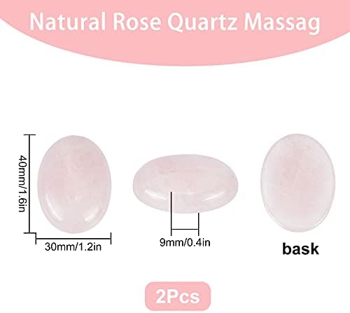 Sunnyclue 1 Box 2pcs rosa natural quartzo preocupante terapia de cristal de pedra geme pedras chakra reiki forma oval pedras