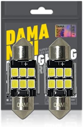 Dama mini 31mm festoon 6smd lâmpadas lâmpadas brancas de 2 lâmpadas de 2