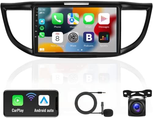 Android 11 estéreo de carros para Honda CRV 2012 2013 2014 2015 Rádio de carro com CarPlay Android Auto 9 polegadas Touchscreen