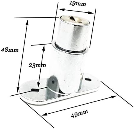 XMHF Push Poundler Lock, Finalização de Chrome da liga de zinco de 19mm de cilindro, 2pcs, com chave diferente