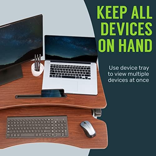 Techorbits Standing Desk Converter - 37 polegadas ajustáveis ​​Sit para ficar de pé estação de trabalho de mesa,