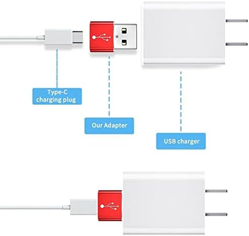 Adaptador de ondas de caixa compatível com Lenovo Tab K10-USB-A para C PORTCHANGER, USB TIPO-C OTG USB-A Converter Dados de carregamento