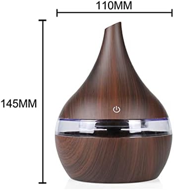Umidificador wulfy 300 ml umidificador de ar usb aroma elétrico difusor névoa de madeira aromaterapia com petróleo de madeira 7 7 colorido luz LED para carro em casa