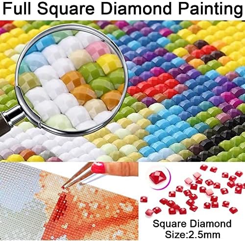 Kits de pintura de diamante de guarda-chuva People para adultos/crianças, broca completa quadrada com acessórios de pintura de diamante
