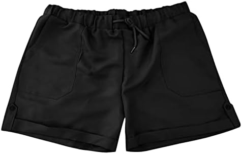 Shorts para mulheres de verão casual de cintura alta