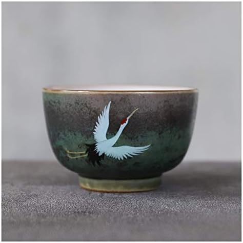 Xícara de chá com guindaste artesanal de xícara de chá cerâmica Copa chinesa de kung fu de 70ml
