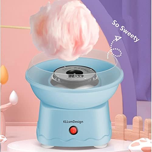 Kllsmdesign Cotton Candy Machine para crianças, fabricante de doces portátil de algodão elétrico com 10 cones reutilizáveis