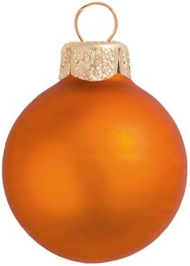 Whitehurst 12ct Pumpkin Orange Glaste Glaste Christmas Ball Ornaments 2.75