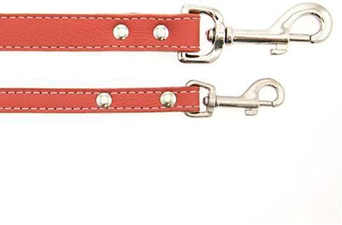 Auburn Leathercrafters Tuscany Dog Leash Tamanho: 0,5 x 48, cor: vermelho