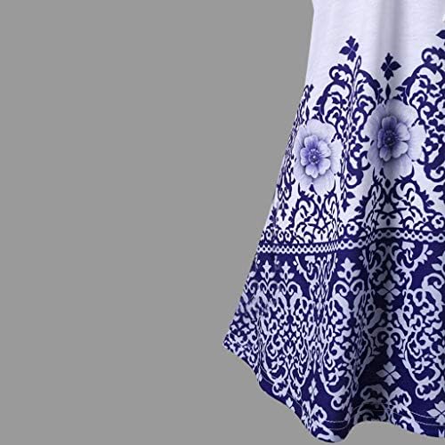 JFLYOU-TANK TOP PARA MULHERES, Blusa de colete de t-shirt de calça de mão de Keyhole sem mangas de tamanho grande