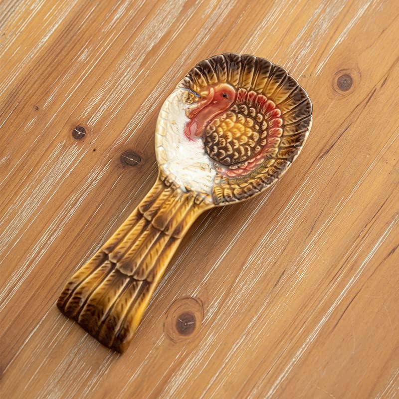 Yinyuedao Cerâmica Spoon Resto Shape - Decoração de cozinha para balcão, descanso de colher de café - Halloween, Páscoa, Ação de Graças utensílios de cozinha Acessórios
