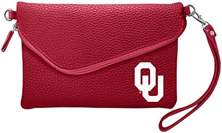 Littlearth feminino NCAA Oklahoma Sooners seixos dobram sobre a bolsa de crossbody, cor da equipe, 6 ”x 9 x 0,75 ,