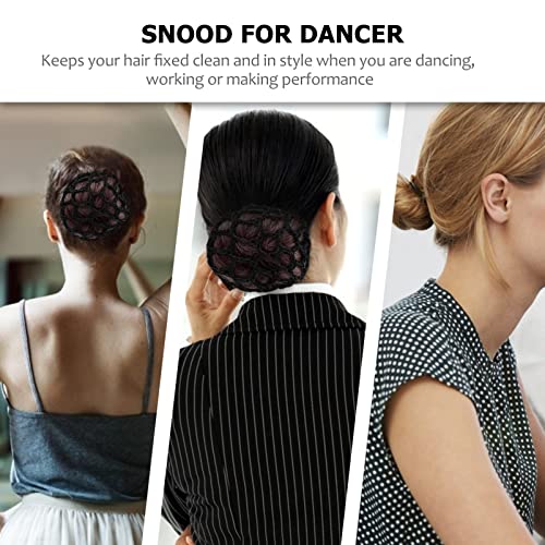 Kallory Ballet Bun Capa Cabelo Capa de pão de crochê artesanal Snood Hair Hair Hair Bun Net For Girls Women Ballet Dance Skate, 8pcs