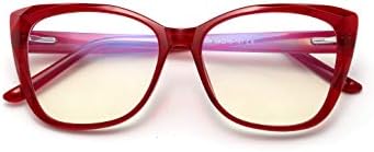 Óculos leves anti-azul femininos de Wenwasno, óculos de PC, óculos planos, óculos de computação da moda, lentes claras,