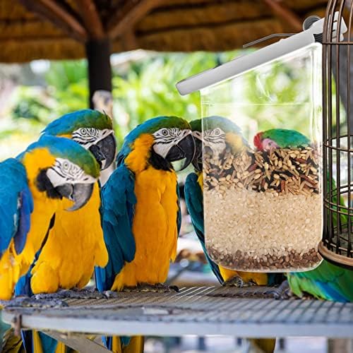 Auto alimentador de pássaro pendurado alimento alimento Copo: 3pcs Parrot Bowls Bowls Distribuidor de alimentos Distribuidor de pássaros
