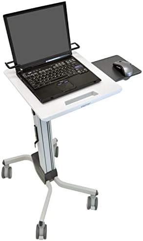 Ergotron-carrinho de laptop de rolamento neo-flex, estação de trabalho para mesa móvel-laptop, cinza