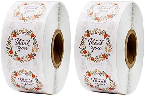 Adesivos de Toyvian Circle 2 Rolls Obrigado Preseamento de presentes Adesivos de etiqueta adesivos de vedação decorativa para