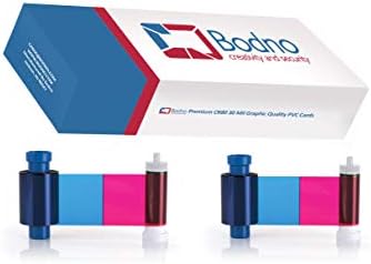 Magicard ma300ymcko x 2 fita colorida - ymcko - 600 impressões com bodno premium CR80 30 mil Cards de PVC de qualidade gráfica - Qty 300