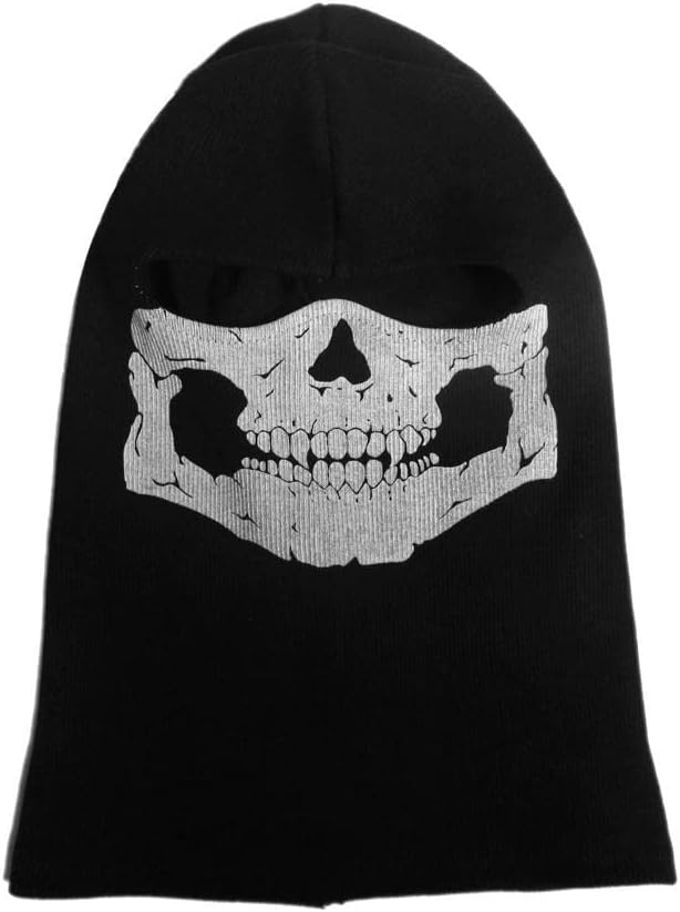 Cafele Balaclava Skull Ghost Máscara Máscara de Esqui de Esqueleto de Esqueleto Facos Palavras de Necso para Men