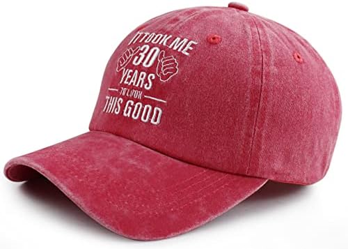 GssSpvii Levei 30 anos para olhar esse bom chapéu para homens, bordados engraçados de 30 aniversário de beisebol