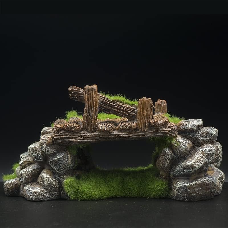 MHYFC Resina Rockery Bridge Bridge Aquariums Decorações Aquário Decoração de peixes Tanque de peixe Acessórios para aquário