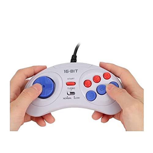 Controlador de jogo com fio Aditi para Sega Genesis 6 botões gamepad para sega mega drive 16 bits console de videogame 2pcs/set