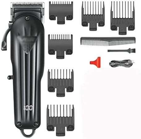 YFQHDD LED profissional Ajustável Ajustável Cabelo de cabelo elétrico Clipper acabamento para acabamento recarregável cortador de cabelo barba Corte de cabelo trimer