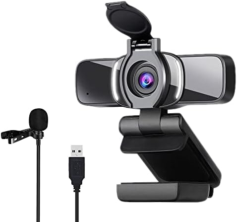 Kit de webcam Dericam 1080p, câmera da web de computador com microfone, plugue e reproduz a câmera de computador para PC/Mac/laptop,