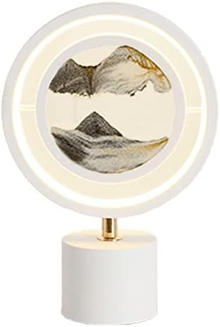 JJRY Quicksand Art Art Motion Led Led Lamp 3D Pintura dinâmica de areia, giro circular de vidro circular 3D Deep Sea Sand