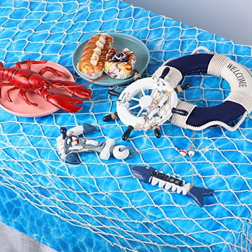 Ondas oceânicas Tolela de mesa de plástico azul 54 x 108 polegadas Tampa da mesa de festa e peixes Decorações de festas