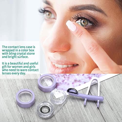 Ferramenta de removedor de lentes de contato, aplicador de lentes de contato com lentes case de pinça de silicone