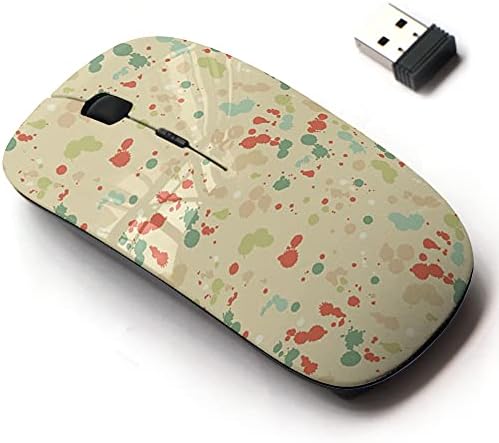 2.4g mouse sem fio com design de padrão fofo para todos os laptops e desktops com Nano Receiver - Pinto Spot