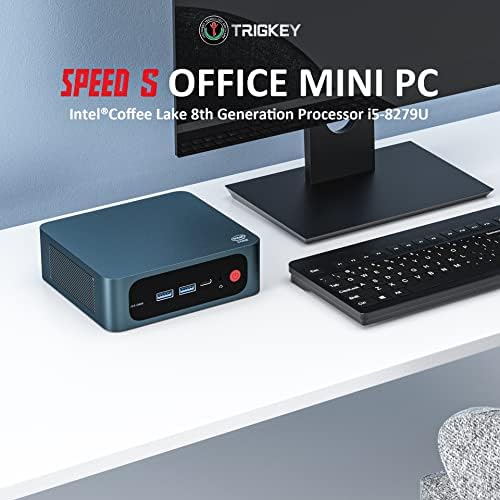 Trigkey Desktop PC Intel 8279U 8G DDR4 500G VELOCIDADE SSD S BAIXA POWER LIGHT MINI PC W10 PRO, SUPORTE W11 Desktop, WiFi