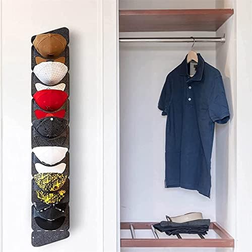 Allberll Hat rack para tampas de beisebol 7 bolsos Organizador de chapéu, pendurado no suporte de armazenamento do chapéu da porta, armário para proteger o suporte do suporte do chapéu de capit