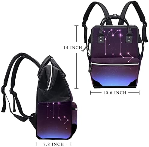 Mochila VBFOFBV Backpack, Nappy Churching Sacos Multifuncional Viagem de volta, unissex e elegante, céu noturno aurora constelação Escorpião
