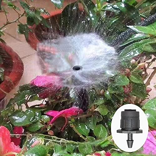 JUZIZJMEFOD 50 Pacote de irrigação ajustável gotejadores de 1/4 de polegada Dripper Dripper 360 graus Padrão de água Fluxo de água Drip Micro Drip Sprinklers para Gawn Garden Home Garden